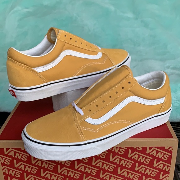 VANS OLD SKOOL OCHRE/TRUE WHITE MEN’S - Picture 3 of 16
